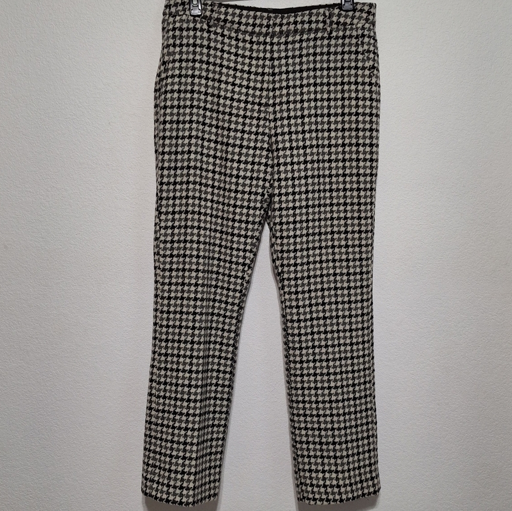 Chadwicks of Boston Classic Wool Blend Academia Preppy Houndstooth Trousers 14T